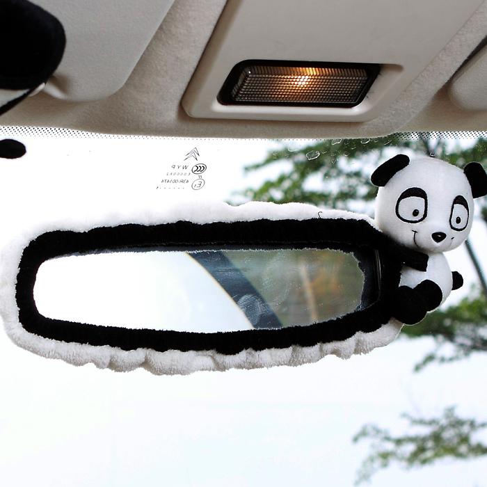 Find Panda Cartoon Plush White Auto Car Rearview Mirrors Cover In China Cn For Us 999 5061