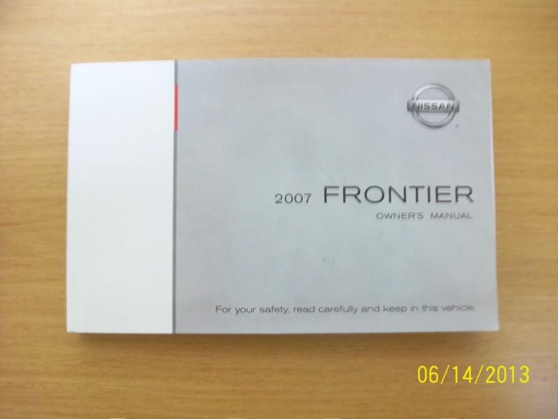 2007  nissan  frontier   owners manual 