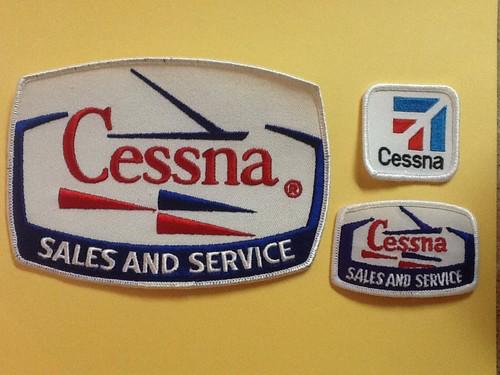 Vintage cessna logo patches