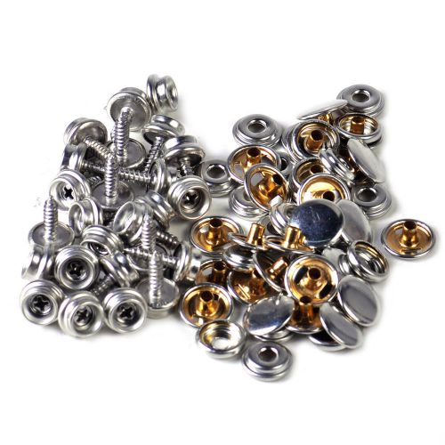 25x canvas canopy snap stud cap boat marine cover fastener stainless steel screw