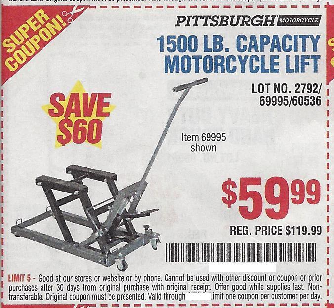 Purchase Harbor Freight Tools *SUPER COUPON * for 1500 LB CAPACITY ATV