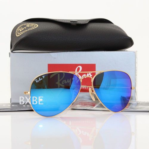 Freeshipping !! brand new!! ray-ban aviator sunglasses 58mm blue mirror