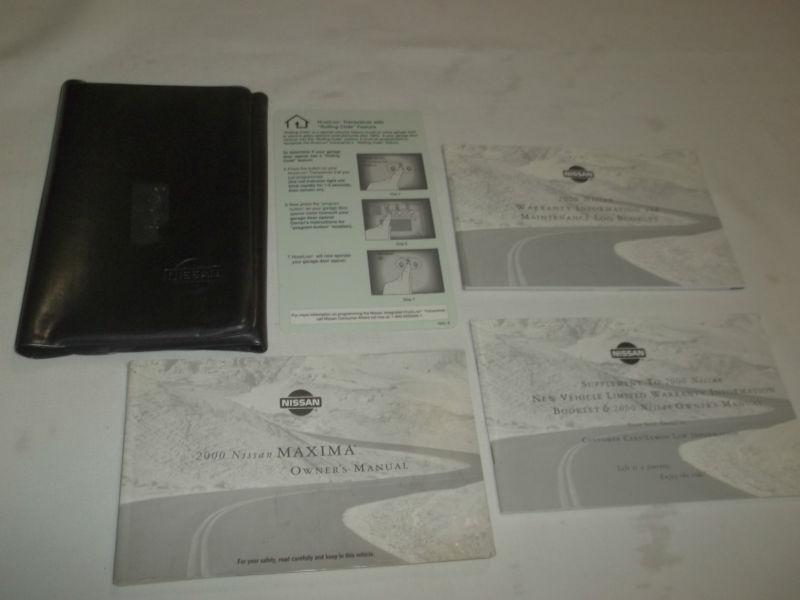 2000 nissan maxima owner's manual 5/pc.set & black nissan factory case.free s/h