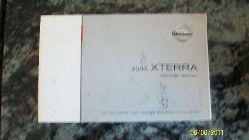 2003  nissan  xterra   owners manual 
