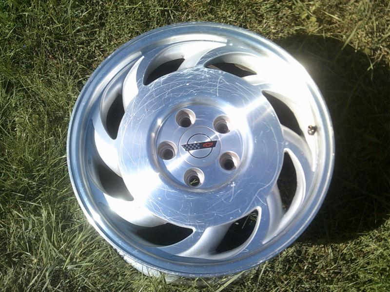 Buy GM 93 CORVETTE C4 FACTORY OEM 17" WHEELS SILVER SAWBLADE ALLOY RIMS