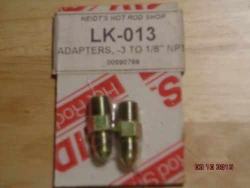 Heidts lk-013 adapters -3 to 1/8 in. npt lk-013 - hot rod, street rod, nhra,
