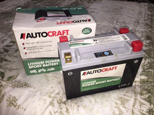 Autocraft lithium power sport battery, lithium, iron, lfp-7, 380 cca