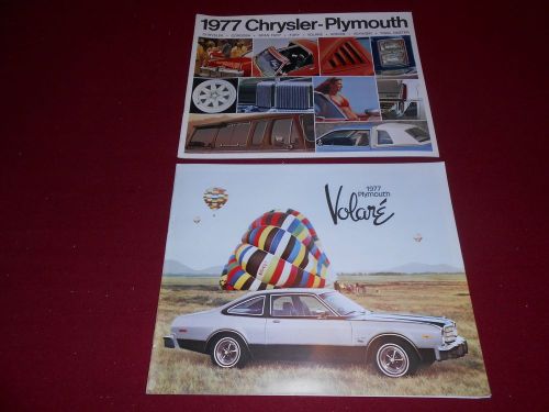 1977 plymouth volare, road runner etc. 20-p. brochure + 20 p. full 77 catalog