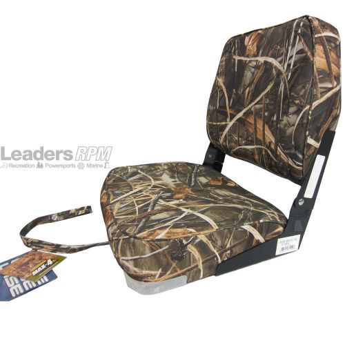 Wise new fishing boat seat chair wetlands camo composite base/bottom fold down