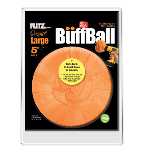 Flitz buff ball - large 5&#034; - orange -pb 101
