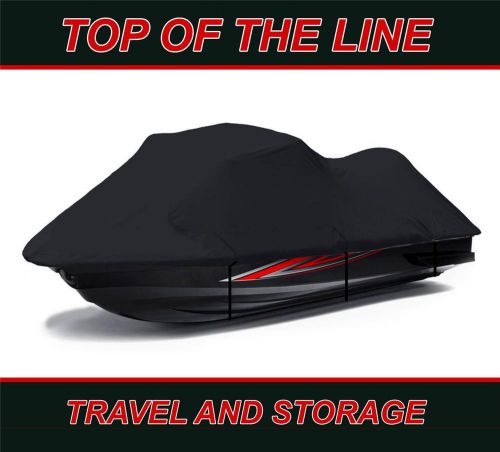 Black 600 denier jet ski cover pwc for 3-4 seater jet ski 130&#034;-139&#034; in length