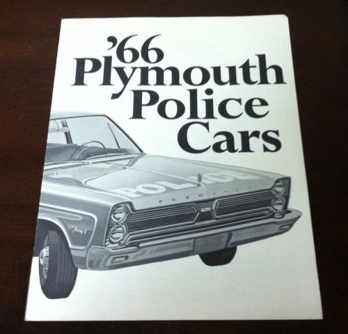 1966 plymouth police car sales brochure - excellent condition