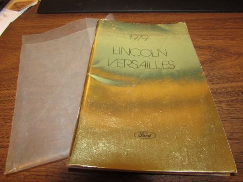 1979 ford lincoln versailles gold dealer auto book in plastic sleeve oem 79