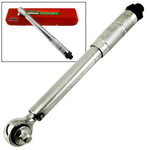 3/8" micrometer torque wrench 120-960 in. lb adjustable click type clicker case