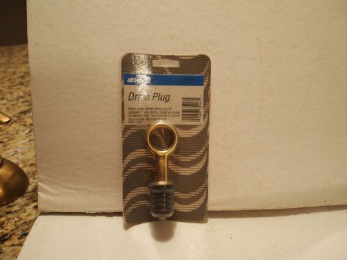 Attwood boat drain plug- new in package - brass,snap handle plug 1&#034;