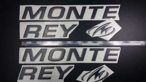 Monterey boat emblem 30&#034; black epoxy sticker resistant to mechanical shock vinyl