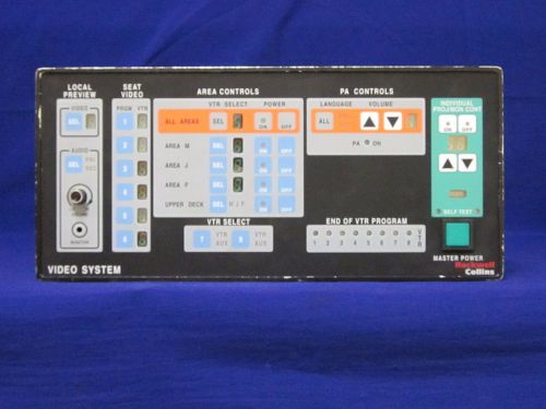 Rockwell collins video system control unit pn:743-0291-001