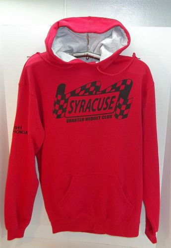 New syracuse quarter midget racing car club hoodie adult sz. s 2011 sr honda