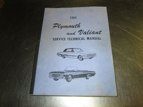1964 plymouth and plymouth valiant ~ signet factory service manual* mopar 383