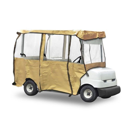 Pyle pcvgce31 armor shield tan golf cart enclosure cover 4 passengers