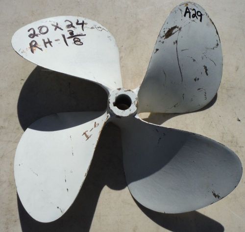 20 x 24 bronze 4 blade right hand propeller 1-3/8” bore prop wheel 20x24 a29