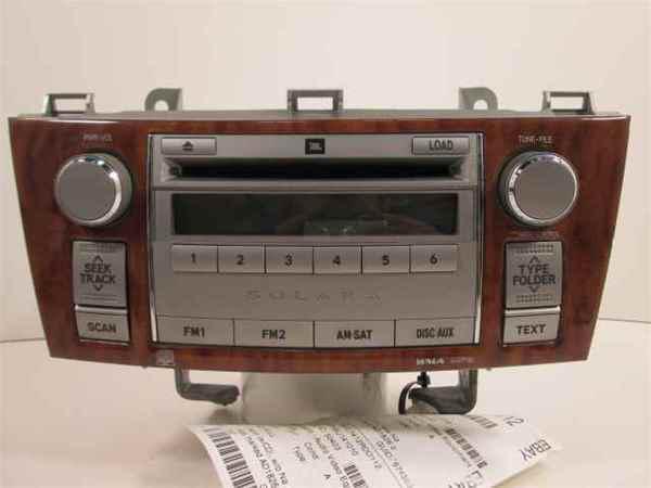 2008 toyota solara radio cd player woodgrain oem lkq