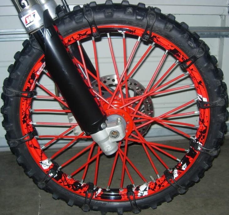 red spoke covers