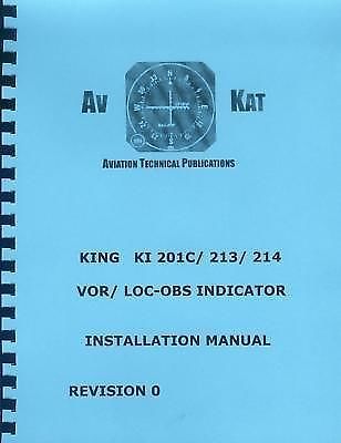 King  ki  201c, ki 213,  &amp; ki 214   installation manual