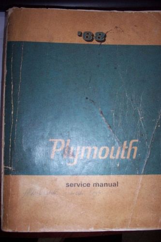 ’68 plymouth service manual