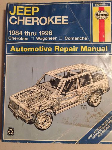 Jeep cherokee/wagoneer/commanche 1984 thru 1996 automotive repair manual