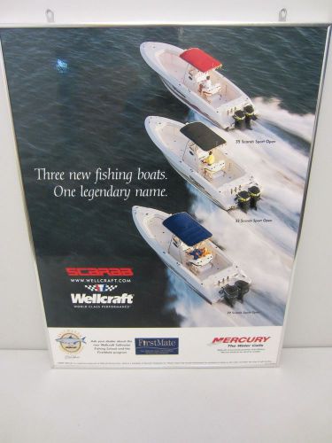 Wellcraft scarab offshore fishing boat photo poster &amp;frame dealer promo material