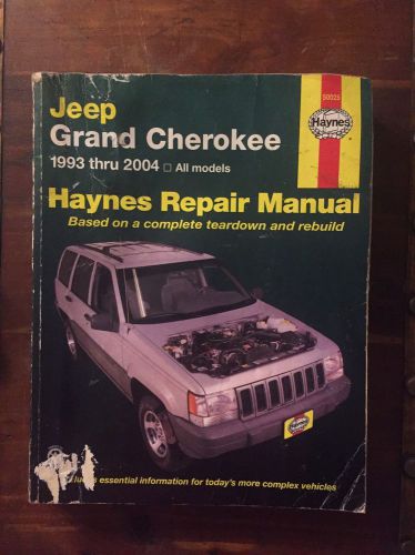 Haynes repair manual: keep grand cherokee