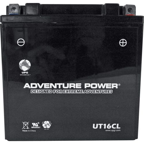 Upg dry charge sports battery - agm-type, 12v, 19 amp, #ut16cl