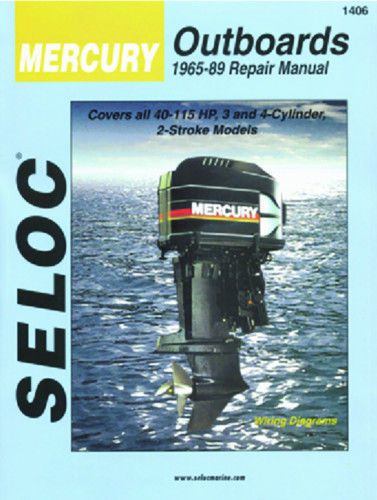 Service manual for mercury 2 stroke outboard motors 1965 through 1989 40-115 hp