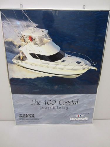 Wellcraft 400 coastal fishing boat photo poster &amp; frame dealer promo material