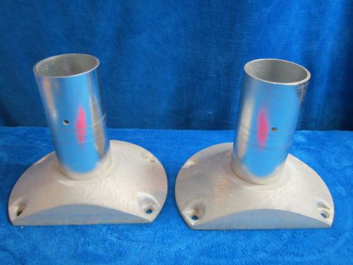 8&#034; moeller brushed aluminum seat pedestals -- great condition! -- free shipping!