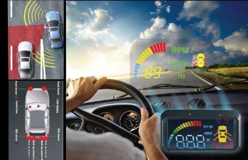 Hud smart blind spot detection system sensor safety monitor universal car