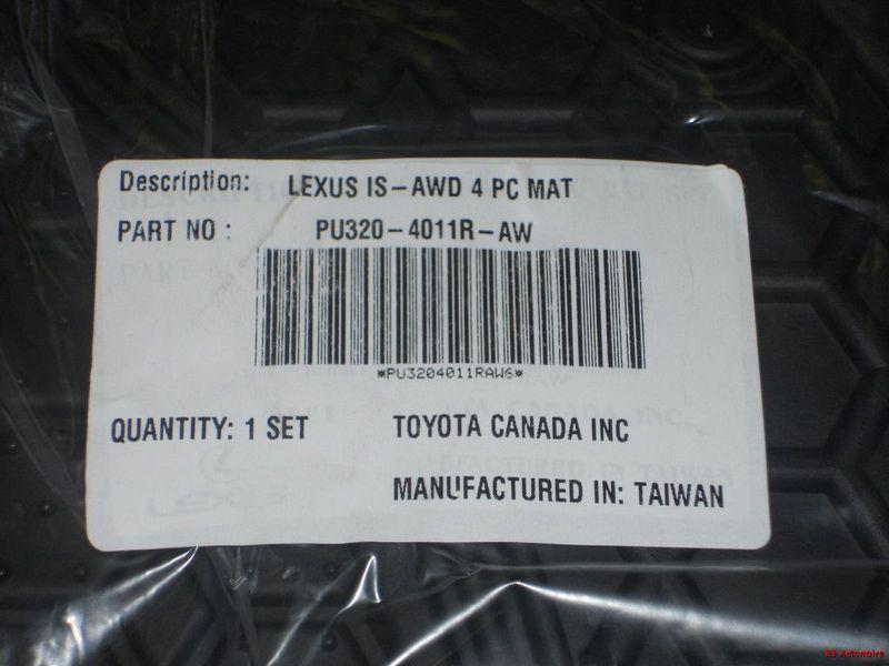 Purchase 2006 To 2012 Lexus Is250 All Wheel Drive Rubber Floor