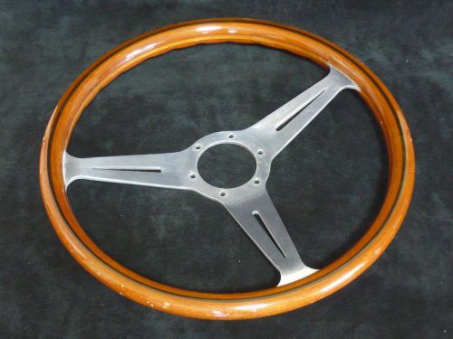 Nardi classic wood steering wheel polished spoke  36.5cm(14.3inch)
