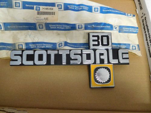 1981-1987 nos chevy truck scottsdale 30 front fender emblem