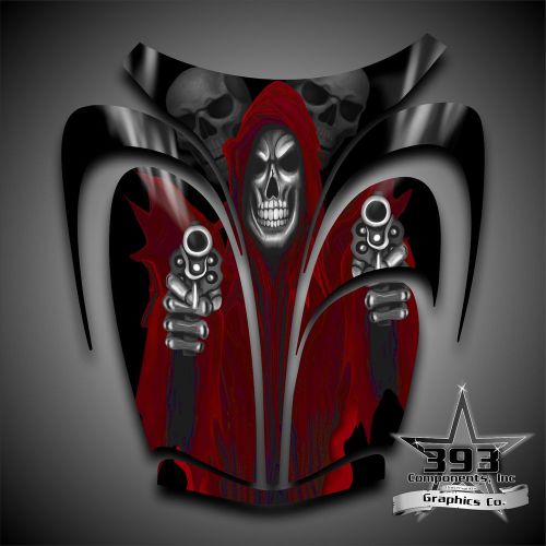 Arctic cat zr 600, 500, 800 mountain cat 00-06 graphics decal reaper hood red