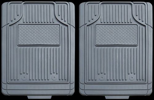 4-piece rubber car mats (trim to fit) available in tan, grey and black