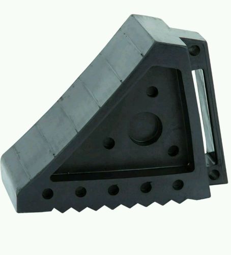 Solid rubber wheel chock wedge tire block roll stop fire truck rv bus towing