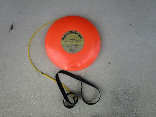 Marine-boating-sailing-safety-throwable-frisbouy rescue  disc-80&#039; line-exc cond