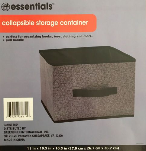Collapsible storage container 11 in x 10.5 in x 10.5 in new