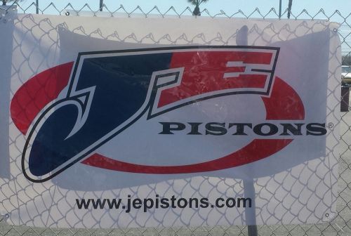 Je piston racing banners flags signs nhra drags nmca offroad hotrod nascar moto