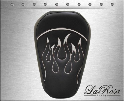 1982-2003 la rosa synthetic leather white flame harley sportster mounting seat