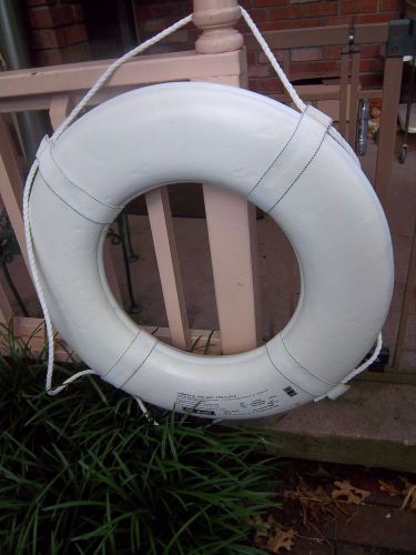 White  30&#034; safety life ring jim buoy marine ship boat yacht type iv  pfd