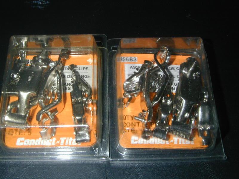 Lot of (2) conduct-tite  (5) assorted charge clips #85683, brand new