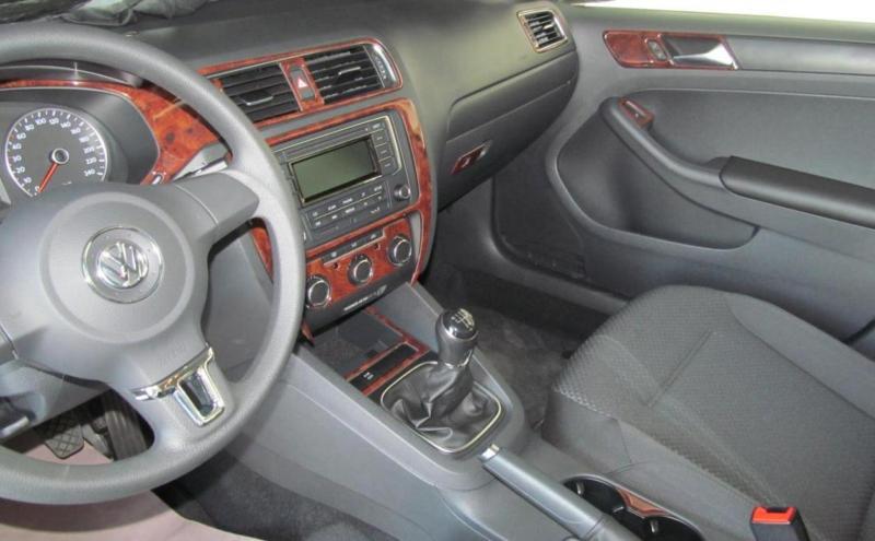Volkswagen jetta s se sel tdi interior wood dash trim kit set 2011 2012 2013